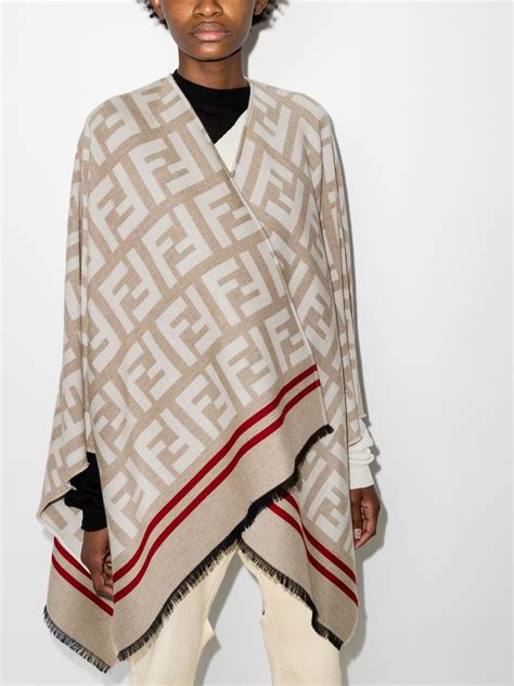 ff poncho fendi|Fendi ff logo poncho.